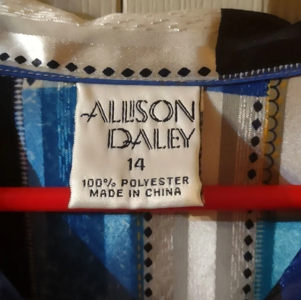 Allison Daley Size 14 Woman's Button Up Blouse Shirt Top work apparel - Picture 4 of 5